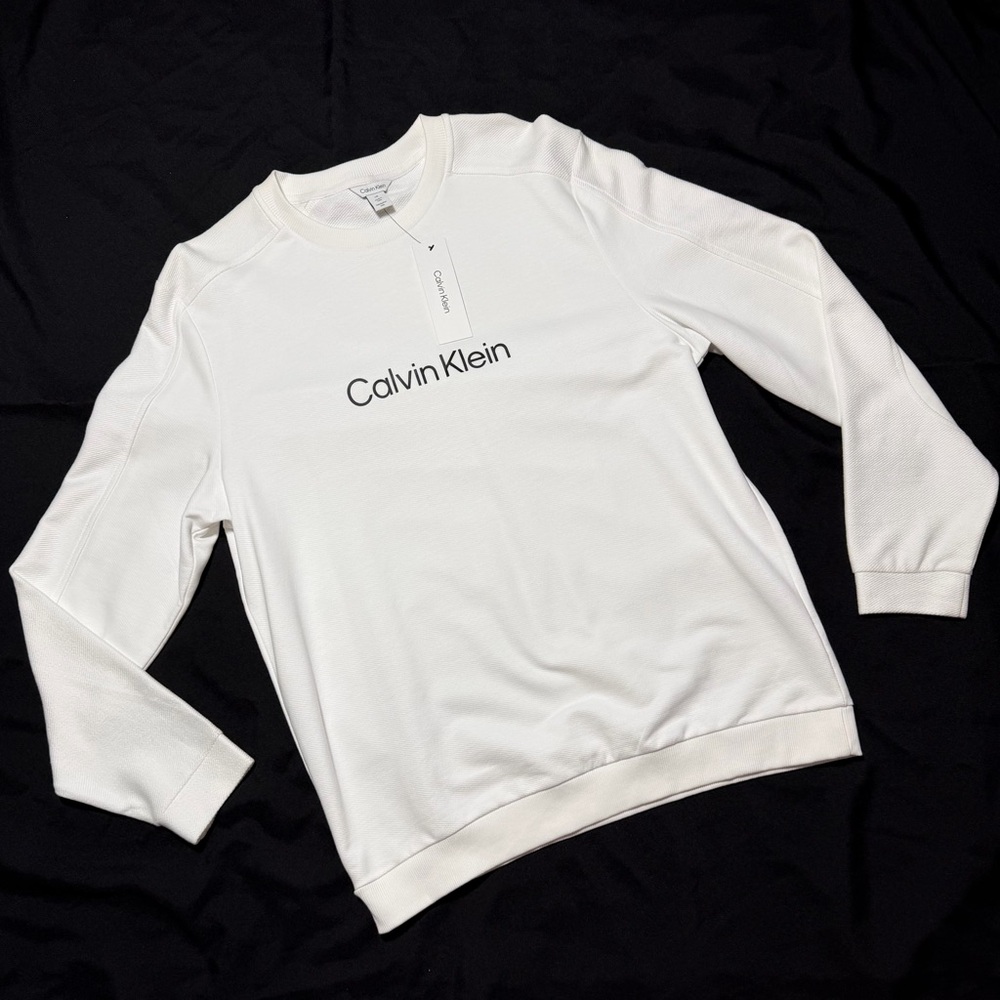 Calvin Klein Men's Classic White Crewneck Sweater